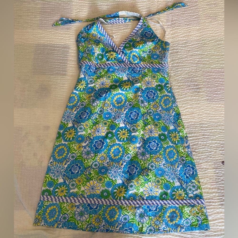 lily pulitzer halter tie dress